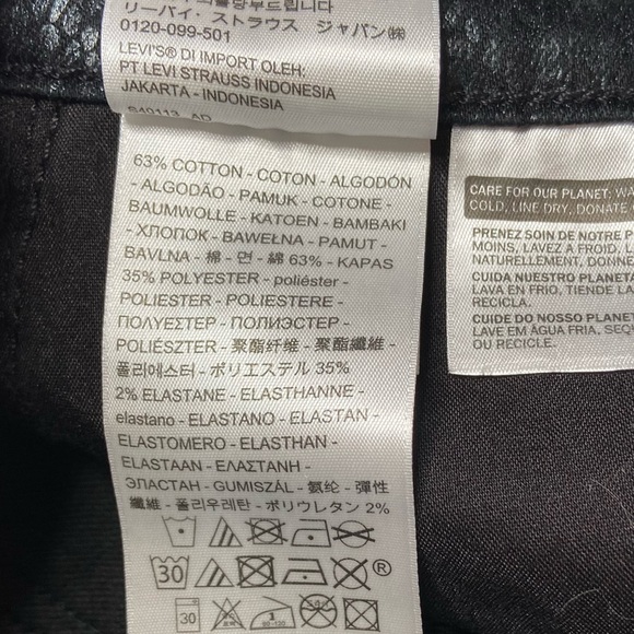 LEVI’S Premium Mile High Super Skinny Black Snakeskin Print Jean - Picture 10 of 16